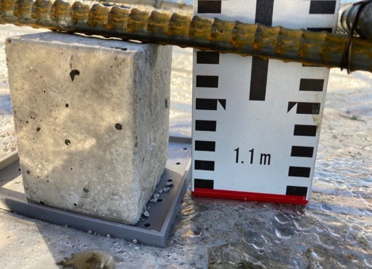 鉄筋のかぶり厚さ 70mm（OK）